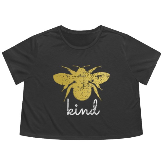 Discover Womens Vintage Be Kind - Bumblebee Bee Kind Kindness Flowy Cropped Tees