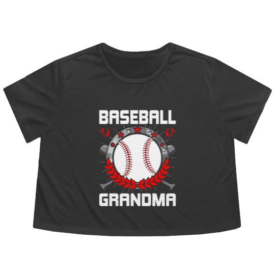 Discover Baseball Grandma Baseball Lover Flowy Cropped Tees