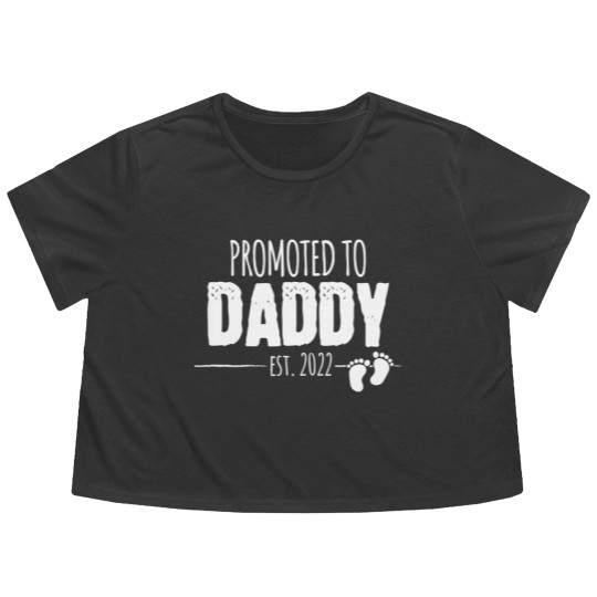 Discover Promoted to Daddy 2022 Soon to be Dad Husband Gift Flowy Cropped Tees