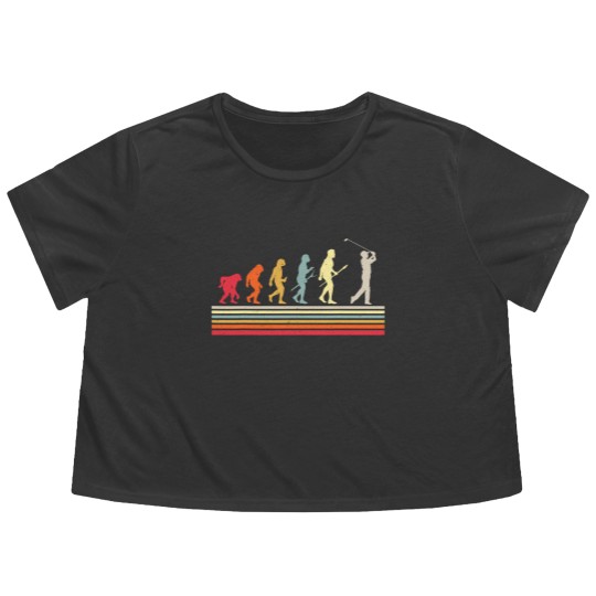 Discover Retro Golf Evolution Gift For Golfers & Golf Players Flowy Cropped Tees