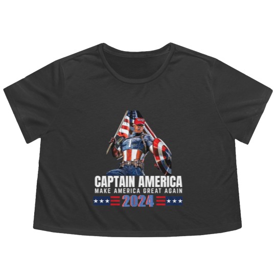 Discover Trump Make American Great Again 2024 Flowy Cropped Tees