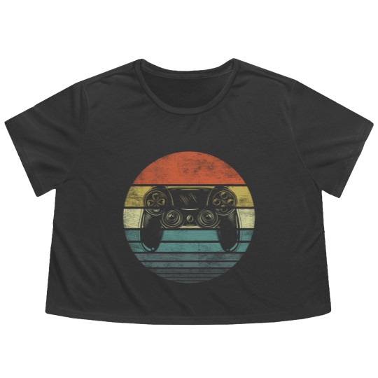 Discover Video Gamer Retro Video Game Controller Flowy Cropped Tees
