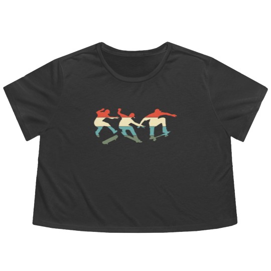 Discover Skateboard Skateboarding Skateboarders Flowy Cropped Tees