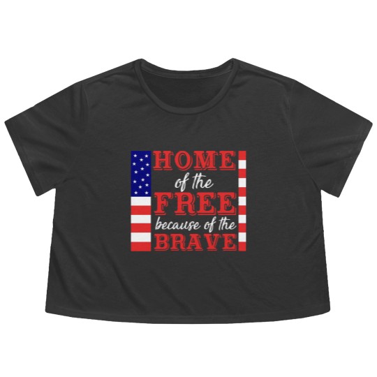 Discover Liberal Flowy Cropped Tees, Home Of The Free Because Of The Brave Flowy Cropped Tees, Patriotic Flowy Cropped Tees, 4th Of July Flowy Cropped Tees, Military Wife, Independence Day Flowy Cropped Tees