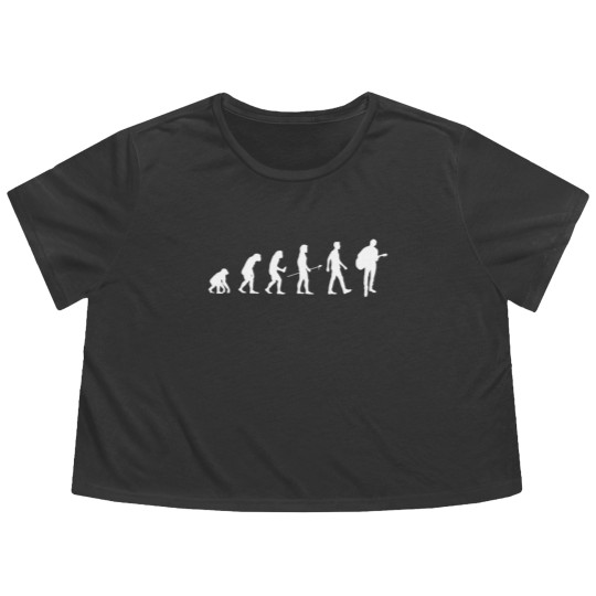Discover Acoustic Guitar Player Evolution Guitarist Gift Flowy Cropped Tees