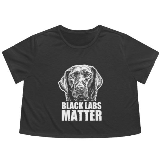 Discover Black Labs Matter Funny Dog Animal Lover Flowy Cropped Tees