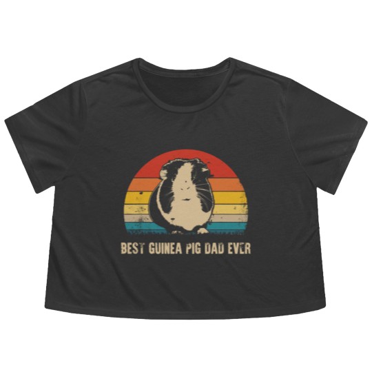 Discover Best Guinea Pig Dad Ever Flowy Cropped Tees Pig Daddy Flowy Cropped Tees