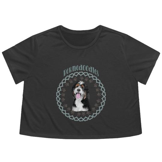 Discover Bernedoodles dog breed - Bernedoodle Dog - Flowy Cropped Tees