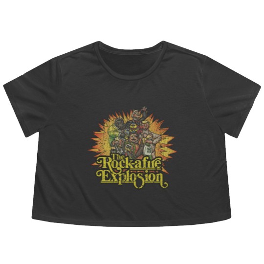 Discover Rock a fire Explosion - Showbiz Pizza - Flowy Cropped Tees