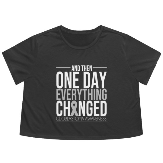 Discover Glioblastoma Awareness Figh Brain Tumor Cancer Flowy Cropped Tees