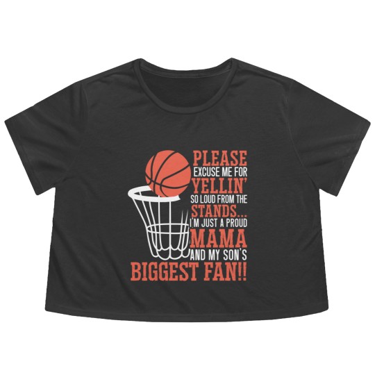 Discover Basketball Mama Player Hoop Junkie Mothers Day Mom Flowy Cropped Tees