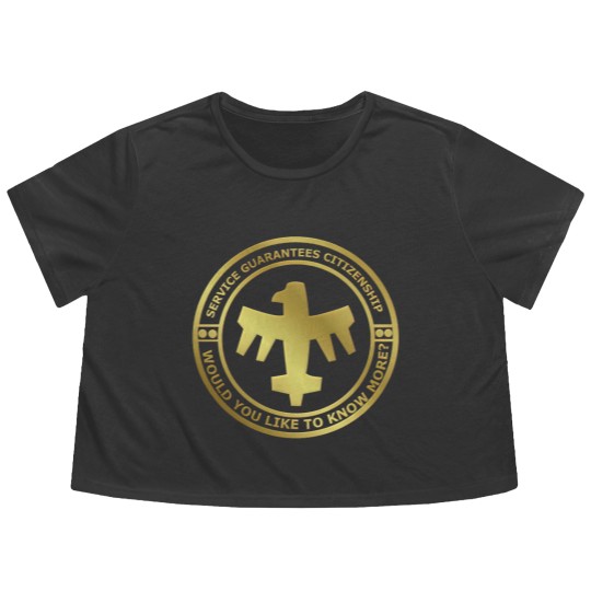 Discover Service Guarantees Citizenship. - Starship Troopers - Flowy Cropped Tees