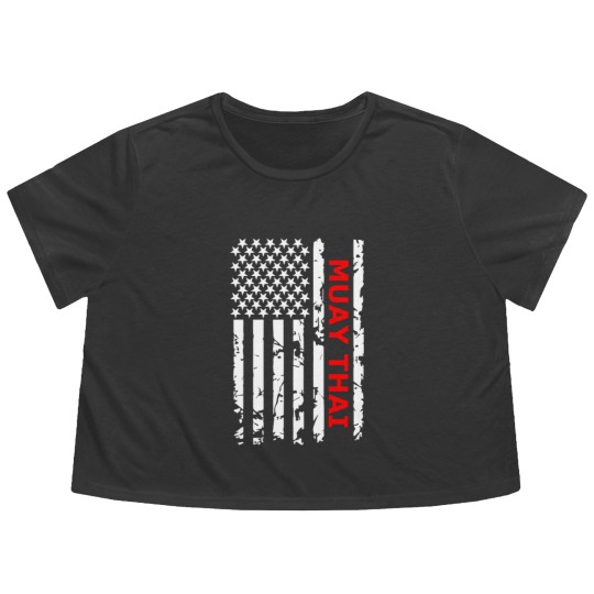 Discover Muay Thai Flowy Cropped Tees