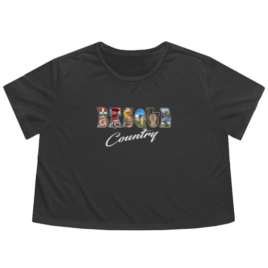 Discover basque country Flowy Cropped Tees