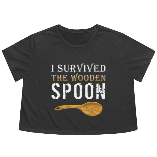 Discover Survivor Flowy Cropped Tees I Survived The Wooden Spoon