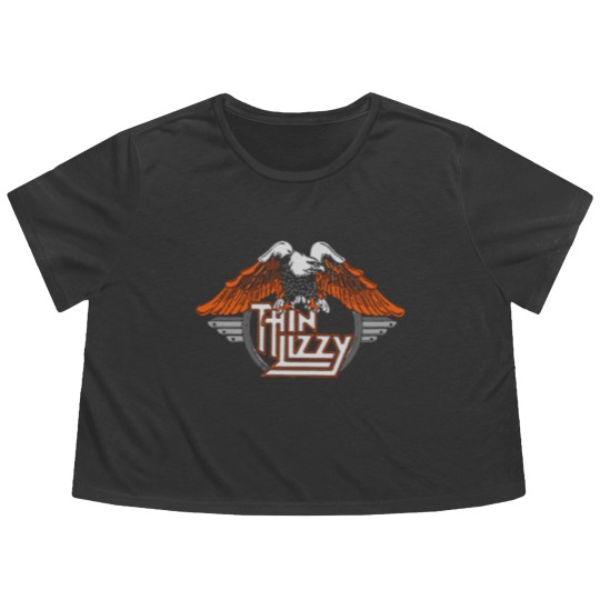 Discover THIN LIZZY COOL LOGO Flowy Cropped Tees