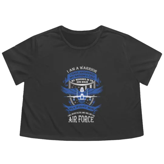 Discover Air Force Flowy Cropped Tees