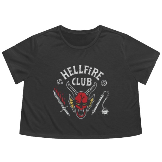 Discover Stranger Things Hellfire Club Baseball Flowy Cropped Tees