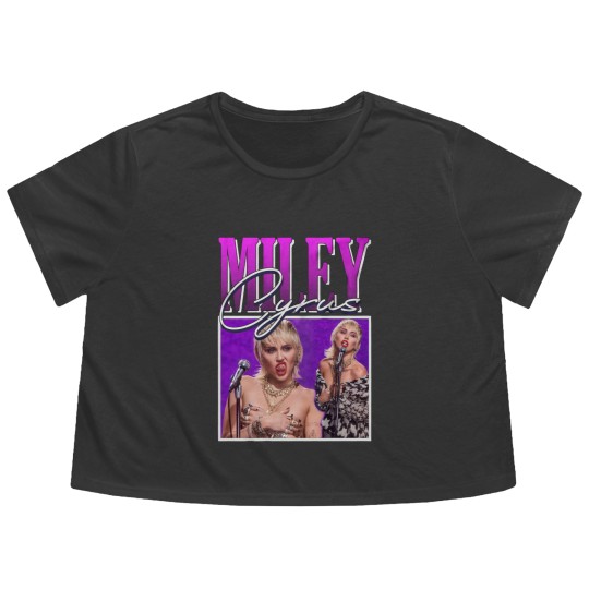 Discover Miley Cyrus Flowy Cropped Tees