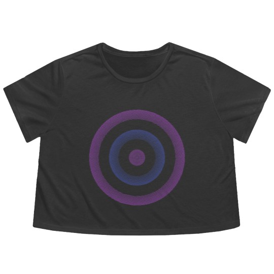 Discover Hawkeye Bullseye Target Logo Symbol Flowy Cropped Tees