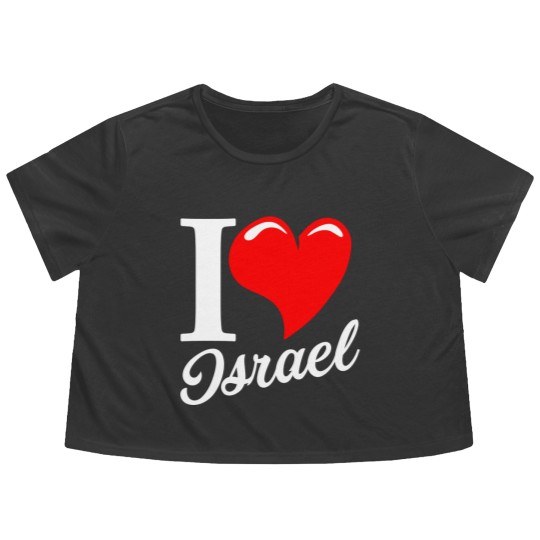 Discover I love Israel - Israel - Flowy Cropped Tees