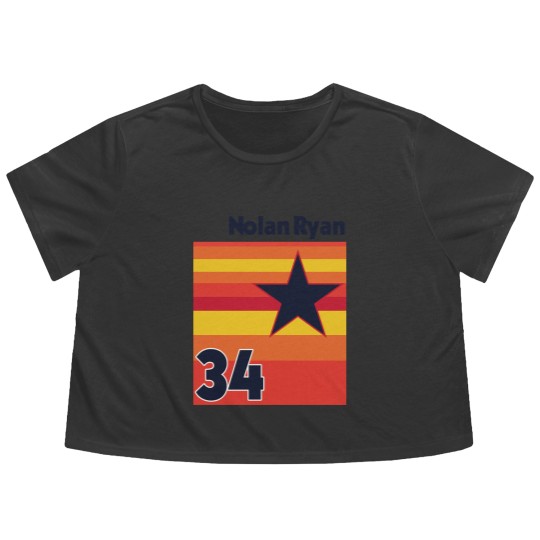 Discover Retro Nolan Ryan Uniform Tribute - Baseball Lover - Flowy Cropped Tees