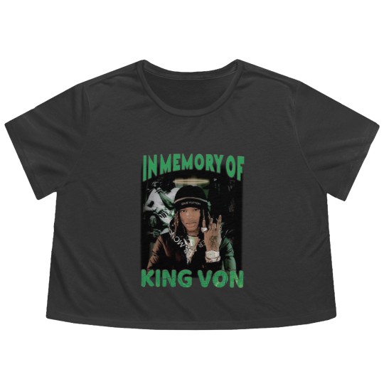 Discover King Von Flowy Cropped Tees
