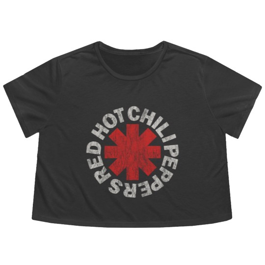 Discover Red Hot Chili Peppers Distressed Logo Rock Flowy Cropped Tees Flowy Cropped Tees