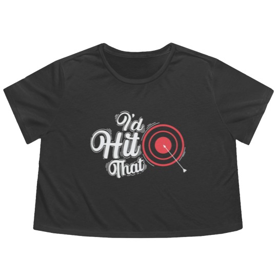 Discover Target With Arrow Archery I`d Hit That Flowy Cropped Tees
