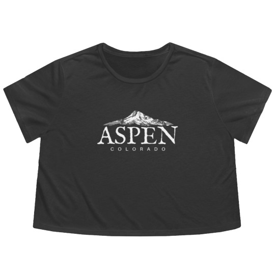 Discover Aspen Co Flowy Cropped Tees Colorado Mountain Town Flowy Cropped Tees