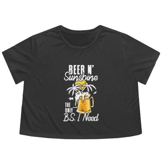 Discover Beer Sunshine Beer Vintage Flowy Cropped Tees