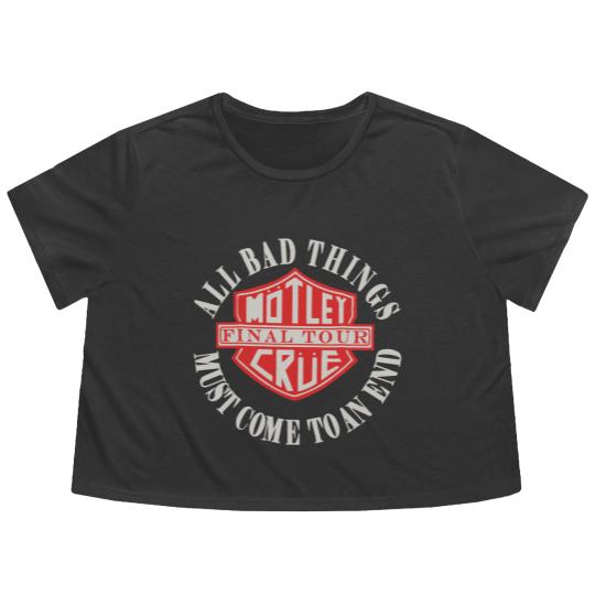 Discover NEW MOTLEY CRUE Final Tour Flowy Cropped Tees, Hip Hop Fan Flowy Cropped Tees, Rap Music Flowy Cropped Tees