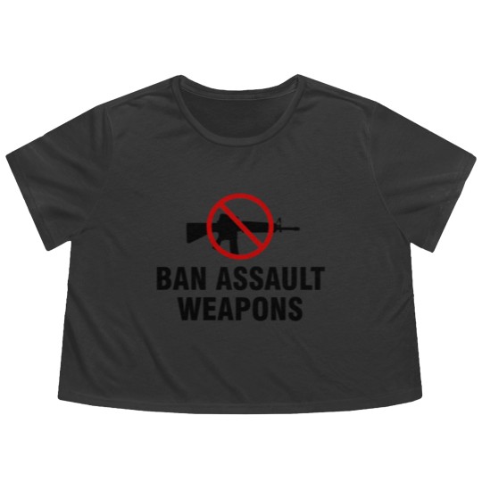 Discover Ban assault weapons Flowy Cropped Tees