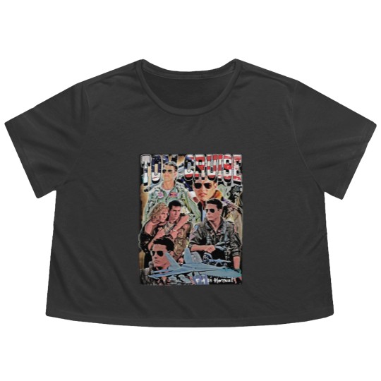 Discover Tom Cruise Flowy Cropped Tees Action Movie Fans Graphic Flowy Cropped Tees Homage Flowy Cropped Tees American Actor Classic 90s Retro Vintage Gift