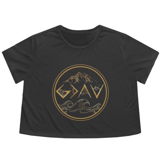 Discover God is Greater Than The High And Lows Flowy Cropped Tees