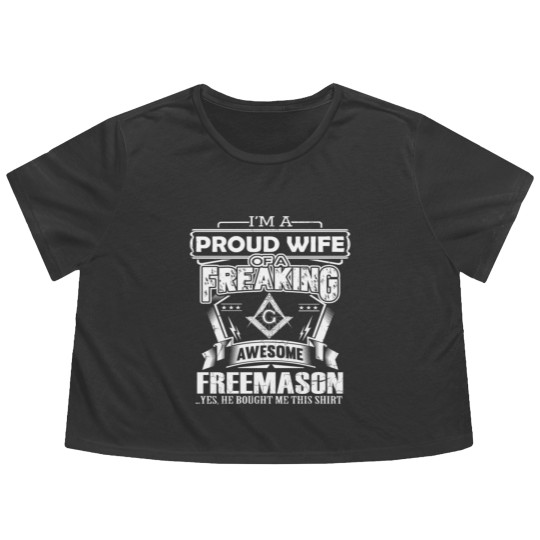 Discover Freemason - PRoud Wife Of A Freemason Flowy Cropped Tees
