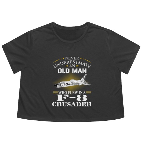 Discover F 8 Crusader Flowy Cropped Tees