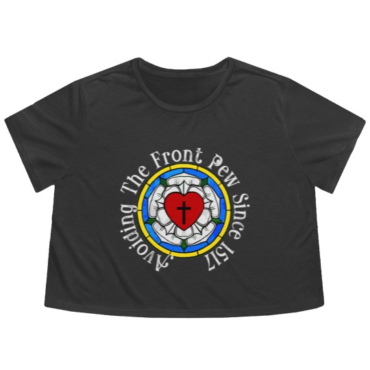 Discover Funny Martin Luther Rose 1517 For Lutheran Confirm Flowy Cropped Tees