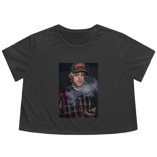 Discover Lil Peep Smoke Flowy Cropped Tees