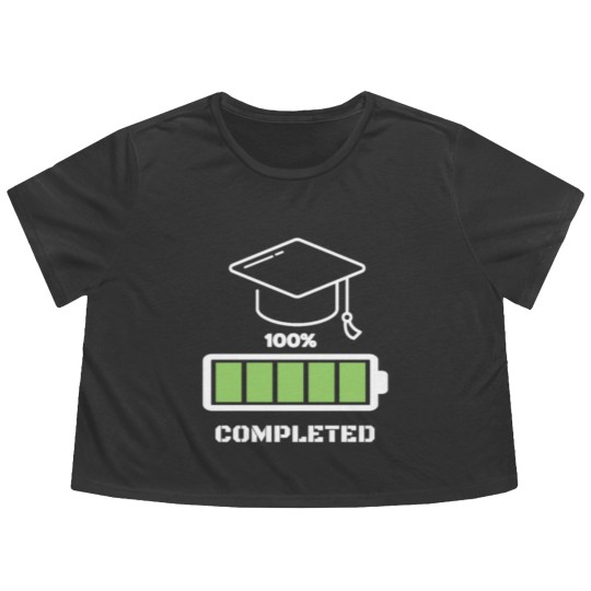 Discover Graduation 100% Completed Flowy Cropped Tees Flowy Cropped Tees
