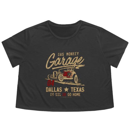 Discover Gas Monkey Garage Vintage Hot Rod Flowy Cropped Tees Flowy Cropped Tees