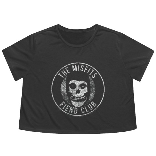 Discover Misfits Fiend Club Faded Flowy Cropped Tees