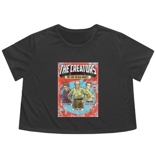 Discover The Creators - Stan Lee - Flowy Cropped Tees
