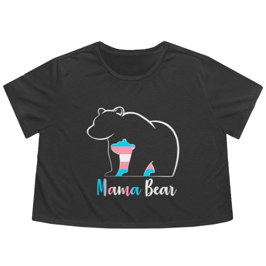 Discover LGBT Mama Bear Transgender Pride Equal Rights Rainbow Flag Flowy Cropped Tees