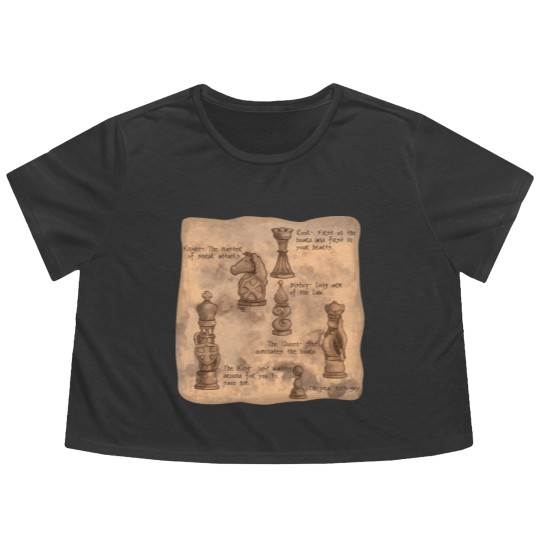Discover Fantasy Chessmen - Chess - Flowy Cropped Tees