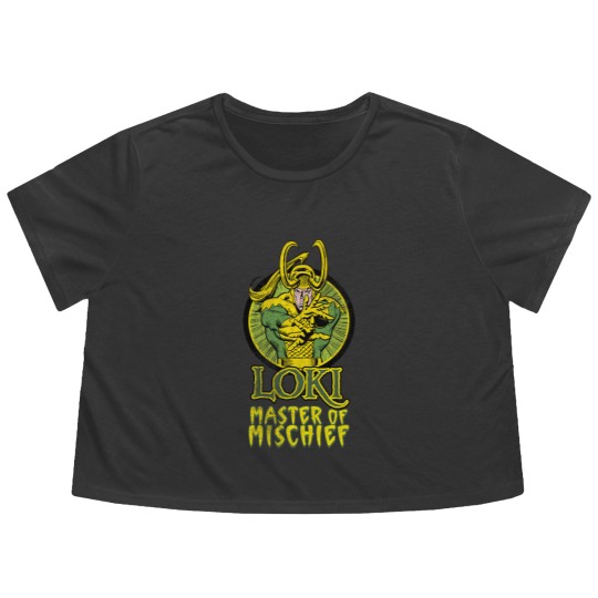 Discover Loki Master of Mischief Flowy Cropped Tees