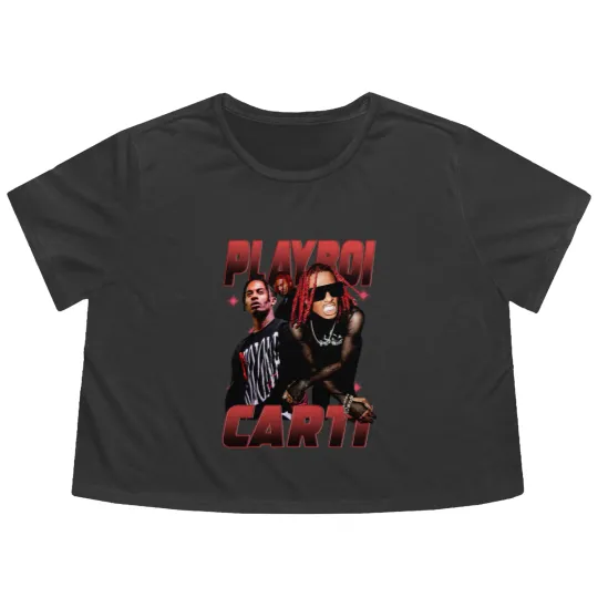 Discover Playboi Carti Flowy Cropped Tees