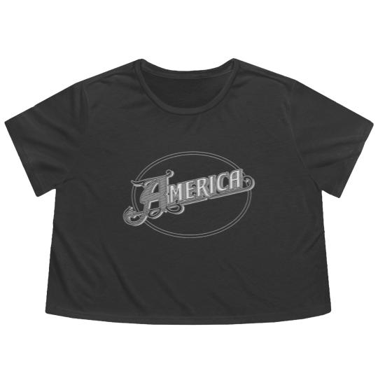 Discover America Band Flowy Cropped Tees