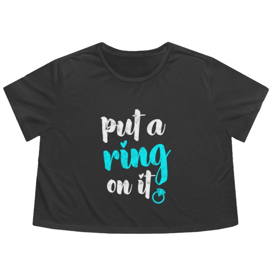 Discover Put a ring on it Flowy Cropped Tees