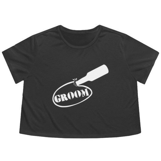 Discover Bachelor Party Groom Flowy Cropped Tees
